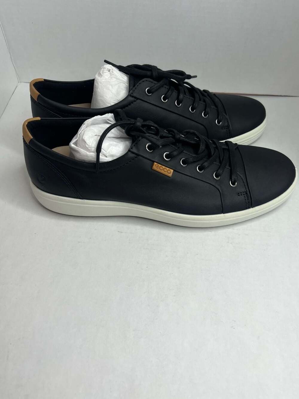 ECCO Men's Soft 7 Leather Sneaker Black
